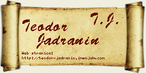 Teodor Jadranin vizit kartica